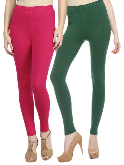 set of 2 multi colored cotton leggings - 12797633 - Standard Image - 1