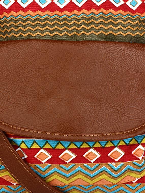 multi colored canvas sling bag - 12798309 - Zoom Image - 4