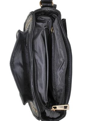 black leatherette sling bag - 12798315 - Standard Image - 3