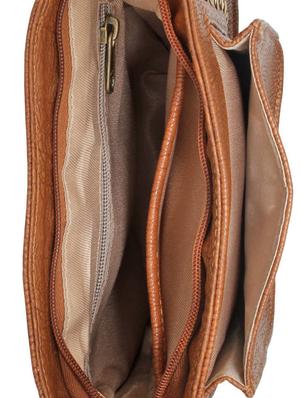 brown leatherette sling bag - 12798317 - Standard Image - 3