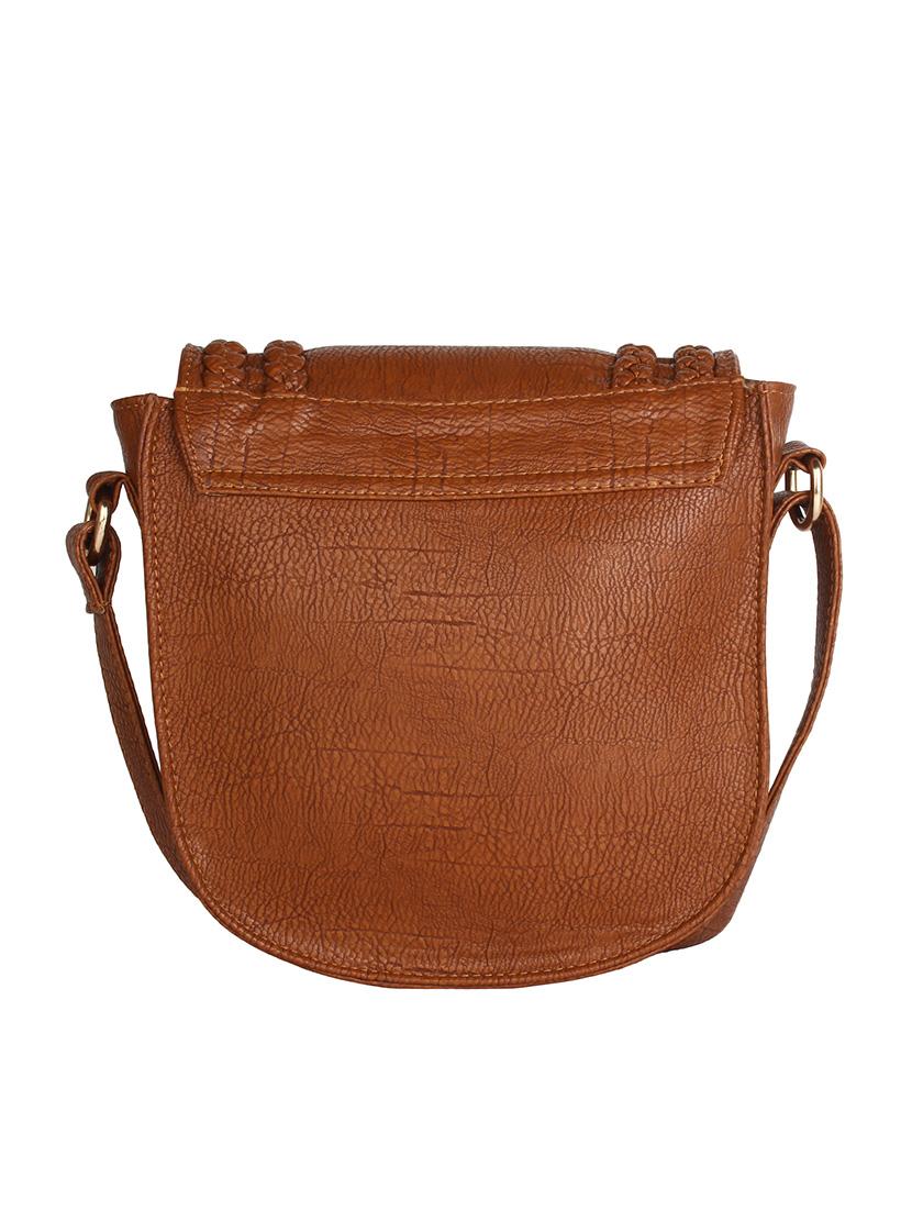 brown leatherette sling bag - 12798317 - Zoom Image - 2