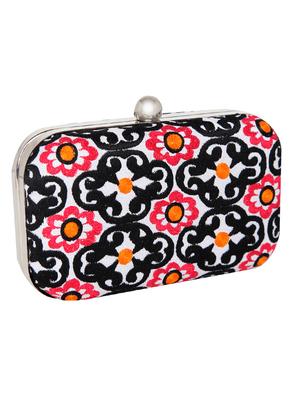 multicoloured embroidered box clutch - 12800984 - Standard Image - 5