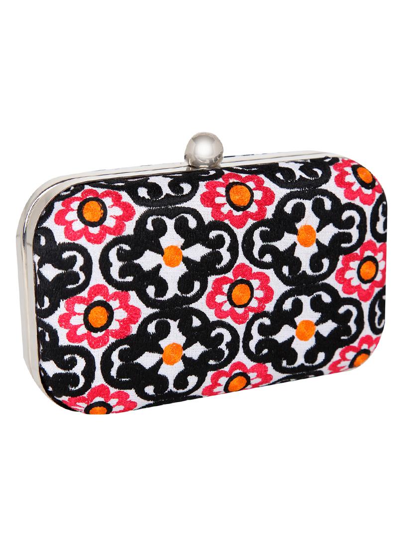 multicoloured embroidered box clutch - 12800984 - Zoom Image - 5