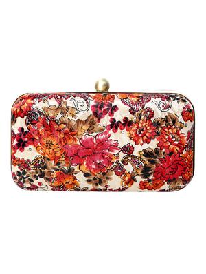 multicoloured floral print box clutch - 12801019 - Standard Image - 2