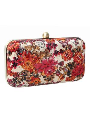 multicoloured floral print box clutch - 12801019 - Standard Image - 5