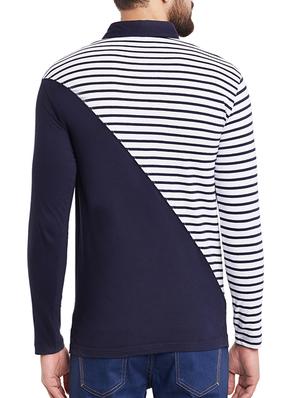 blue cotton stripedt-shirt - 12801103 - Standard Image - 3