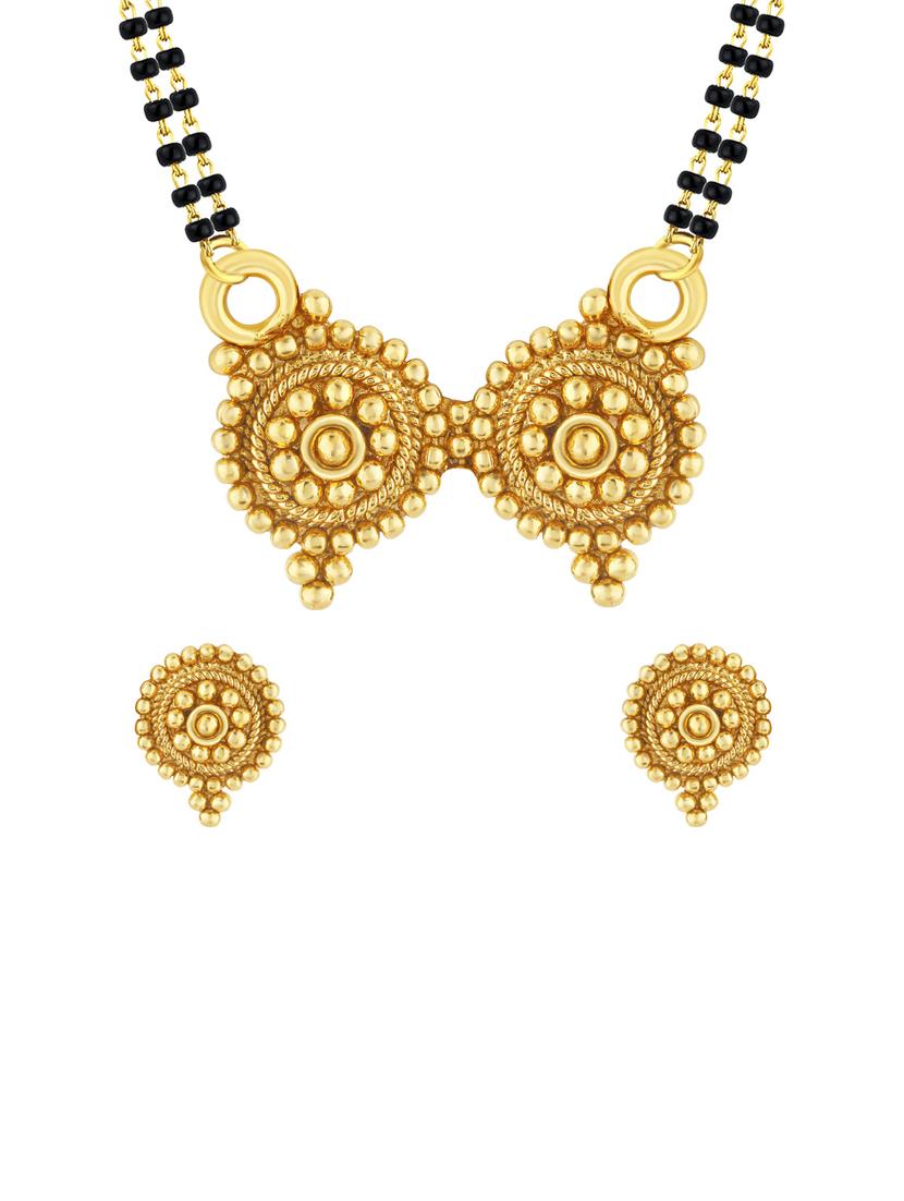 sukkhi royal gold plated mangalsutra set for women - 12811714 - Zoom Image - 1