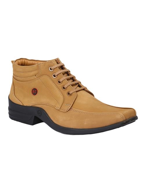 beige leather lace up boots - 12812520 - Very Small Image - 1