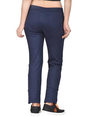 navy blue cotton track pants - 12813993 - Standard Image - 3