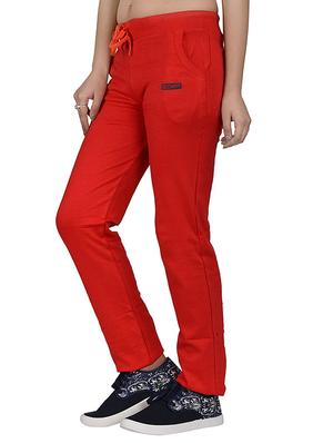 red cotton track pants - 12813996 - Standard Image - 2