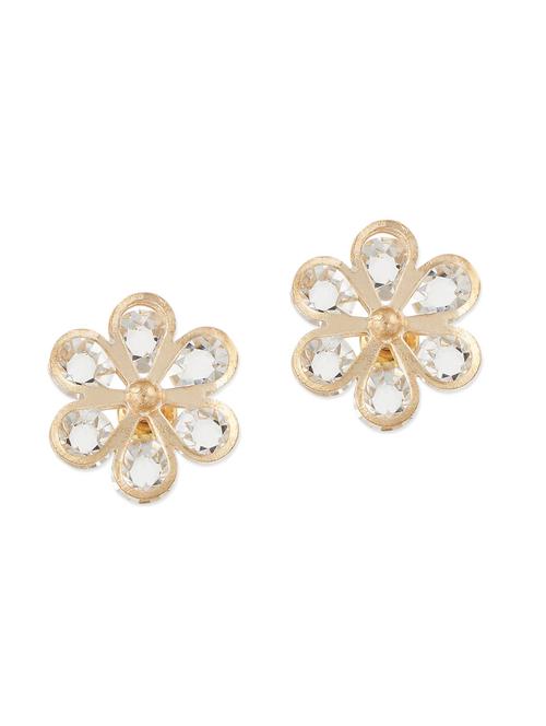 gold metal studs earring - 12816241 - Standard Image - 1