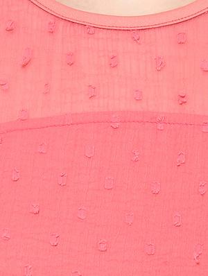 solid pink georgette top - 12818110 - Standard Image - 4