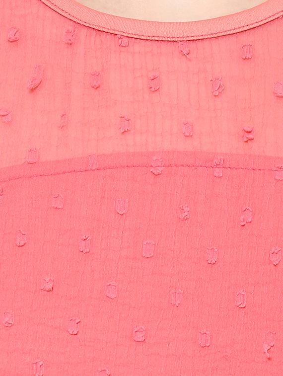 solid pink georgette top - 12818110 - Zoom Image - 4