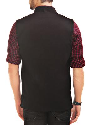 multicoloured cotton reversible nehru jacket - 12819946 - Standard Image - 5
