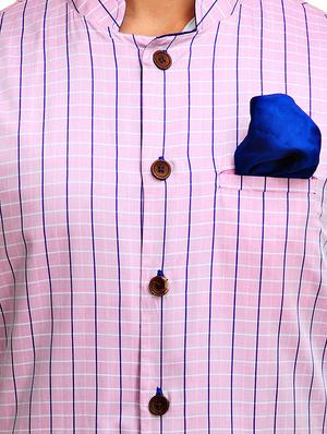 multicoloured cotton reversible nehru jacket - 12819948 - Standard Image - 6