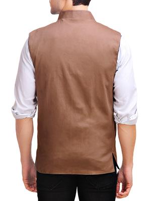 multicoloured cotton reversible nehru jacket - 12819952 - Standard Image - 5