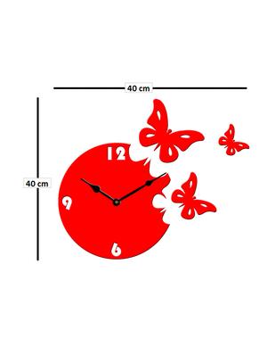 sehaz artworks moon butterfly red_black wall clocks - 12820798 - Standard Image - 3