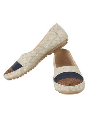 beige leather slip on ballerina - 12821549 - Standard Image - 2