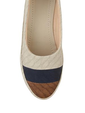 beige leather slip on ballerina - 12821549 - Standard Image - 3