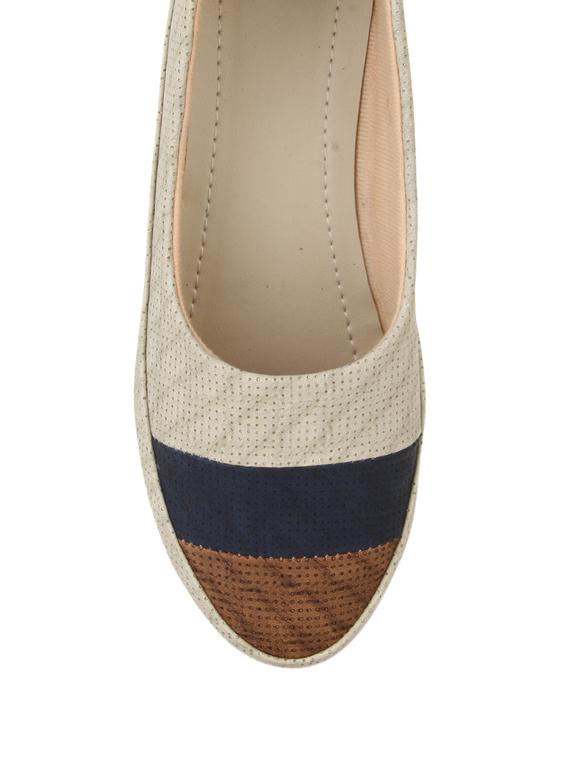 beige leather slip on ballerina - 12821549 - Zoom Image - 3