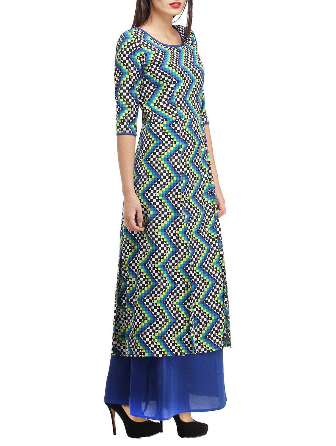 multi colored cotton tunic - 12821737 - Zoom Image - 2