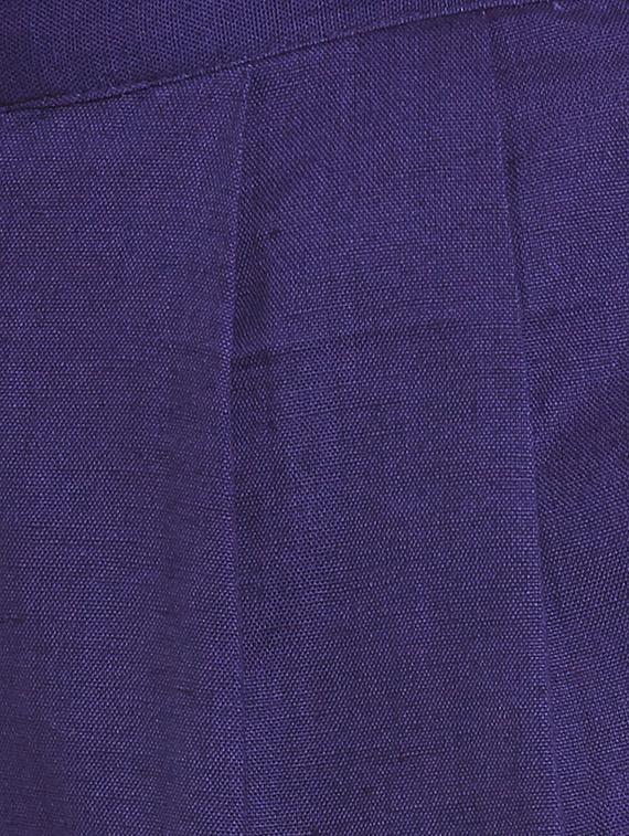 blue cotton pleated trouser - 12821793 - Zoom Image - 4