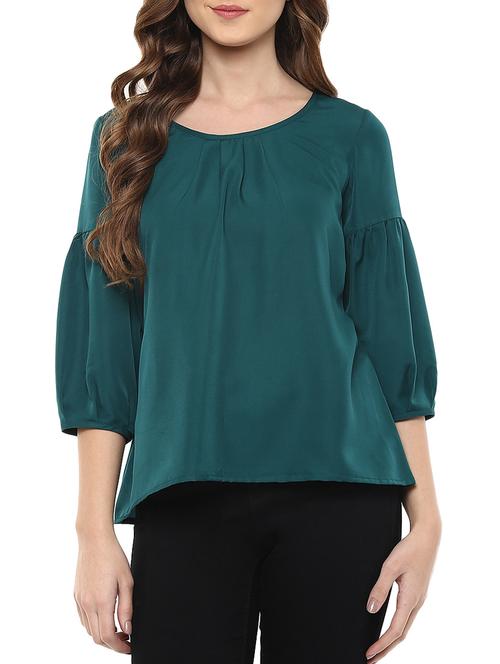 gathered detail lantern sleeved top - 12822840 - Very Small Image - 1