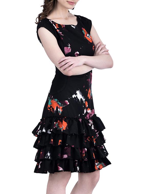 black printed dress - 12823373 - Zoom Image - 2