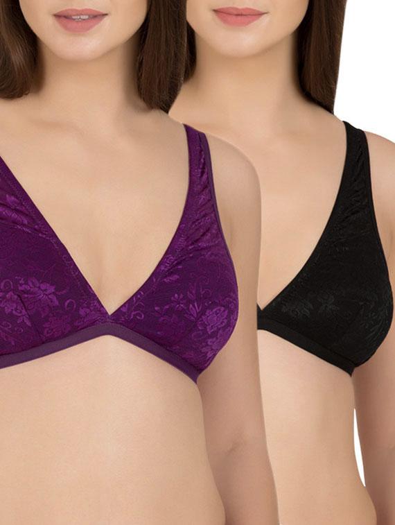 se of 2 multi colored cotton bras - 12826840 - Zoom Image - 1