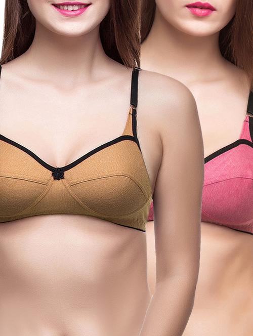 set of 2 multi colored hosiery bras - 12827840 -  Standard Image - 0