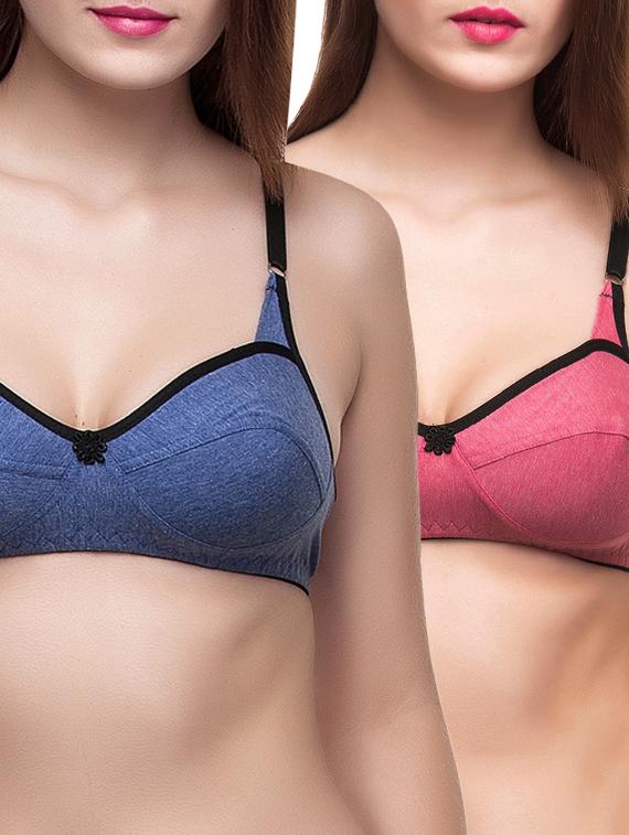 set of 2 multi colored hosiery bras - 12827856 - Zoom Image - 1