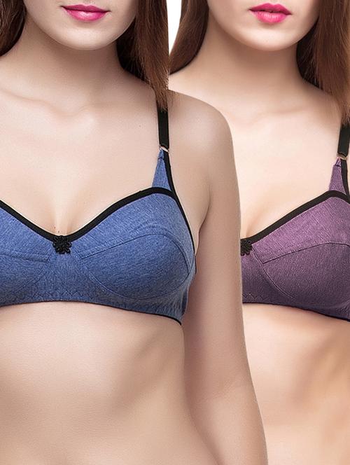 set of 2 floral patch bra - 12827857 - Standard Image - 1