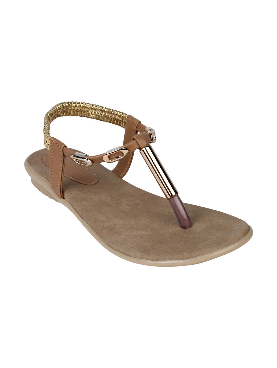 tan t-strap sandal - 12828577 - Zoom Image - 1