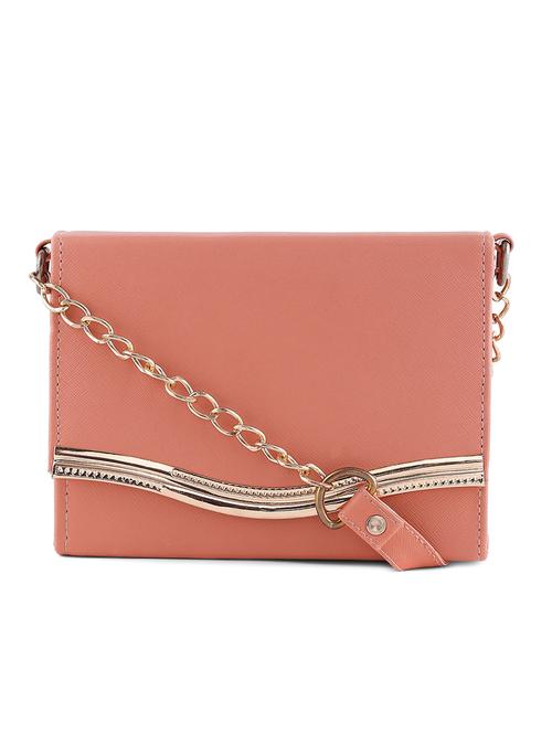 pink synthetic leather sling bag - 12829989 - Standard Image - 1
