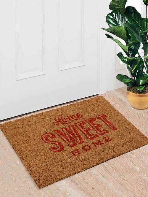 saral home 100% coir made heavy duty anti slip coir mat with rubber backing. size is 40x60 cm. - 12830646 - Standard Image - 1