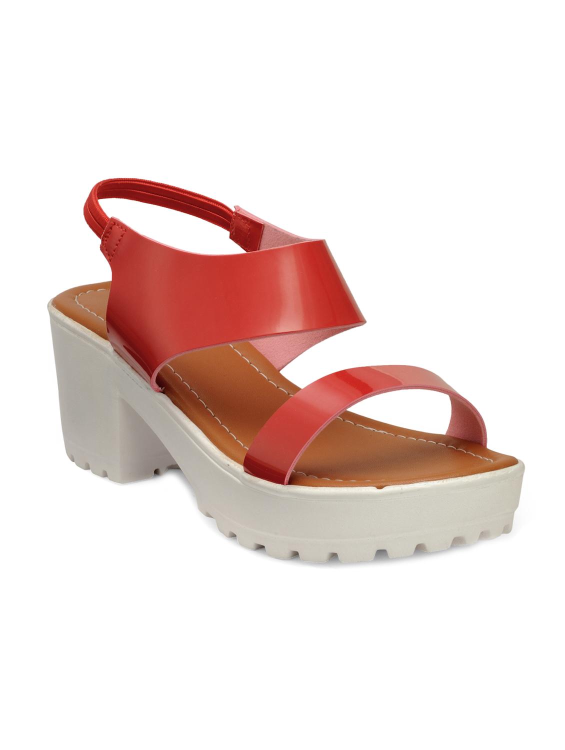 red patent leather platforms sandals - 12831483 - Zoom Image - 1