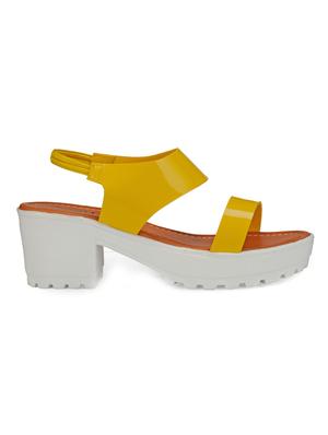 yellow back strap sandal - 12831484 -  Standard Image - 1