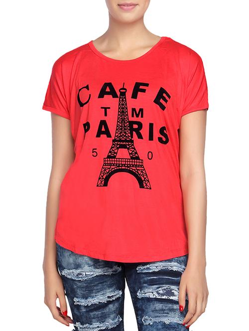 pink viscose regular tee - 12831708 - Very Small Image - 1
