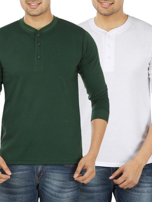solid cotton t-shirts (set of 2) - 12833173 - Very Small Image - 1