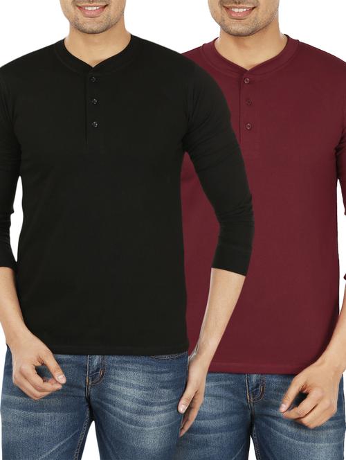 solid cotton t-shirts (set of 2) - 12833182 - Very Small Image - 1