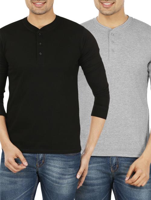 solid cotton t-shirts (set of 2) - 12833183 - Very Small Image - 1