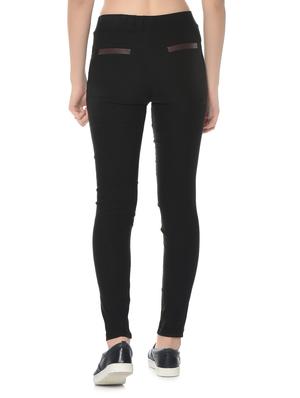 black solid jegging - 12833726 - Standard Image - 3