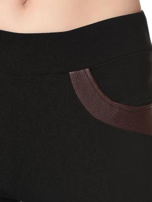 black solid jegging - 12833726 - Standard Image - 4
