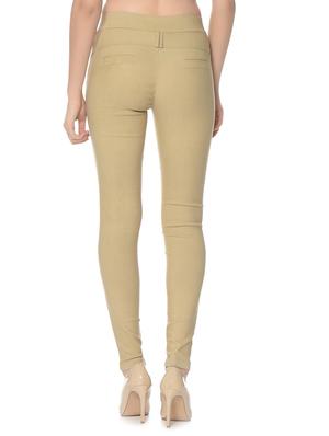 beige lycra jeggings - 12833728 - Standard Image - 3