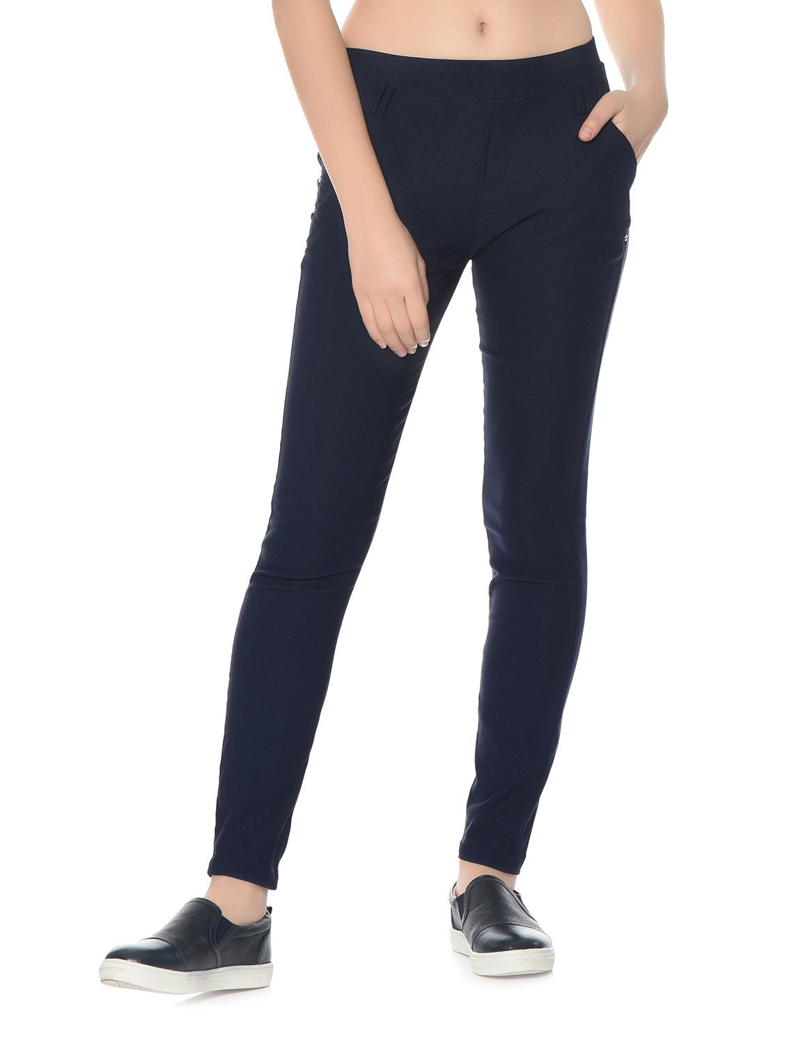 navy blue lycra jeggings - 12833734 - Zoom Image - 2
