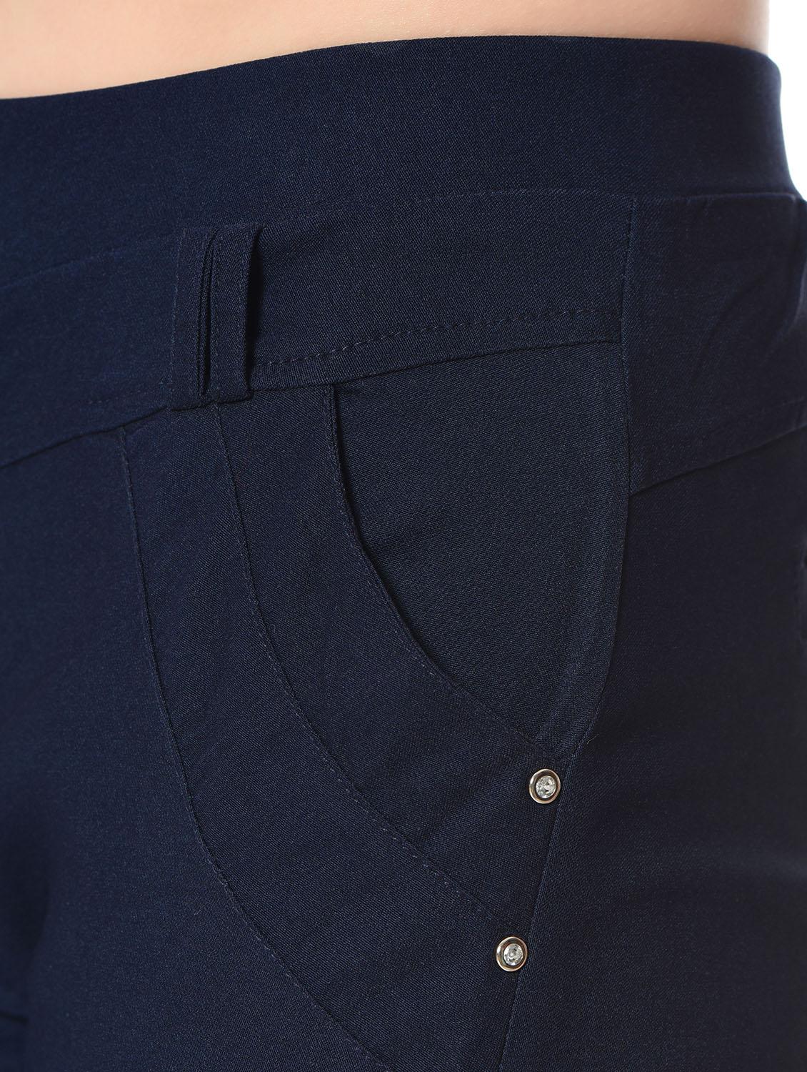 navy blue lycra jeggings - 12833734 - Zoom Image - 5