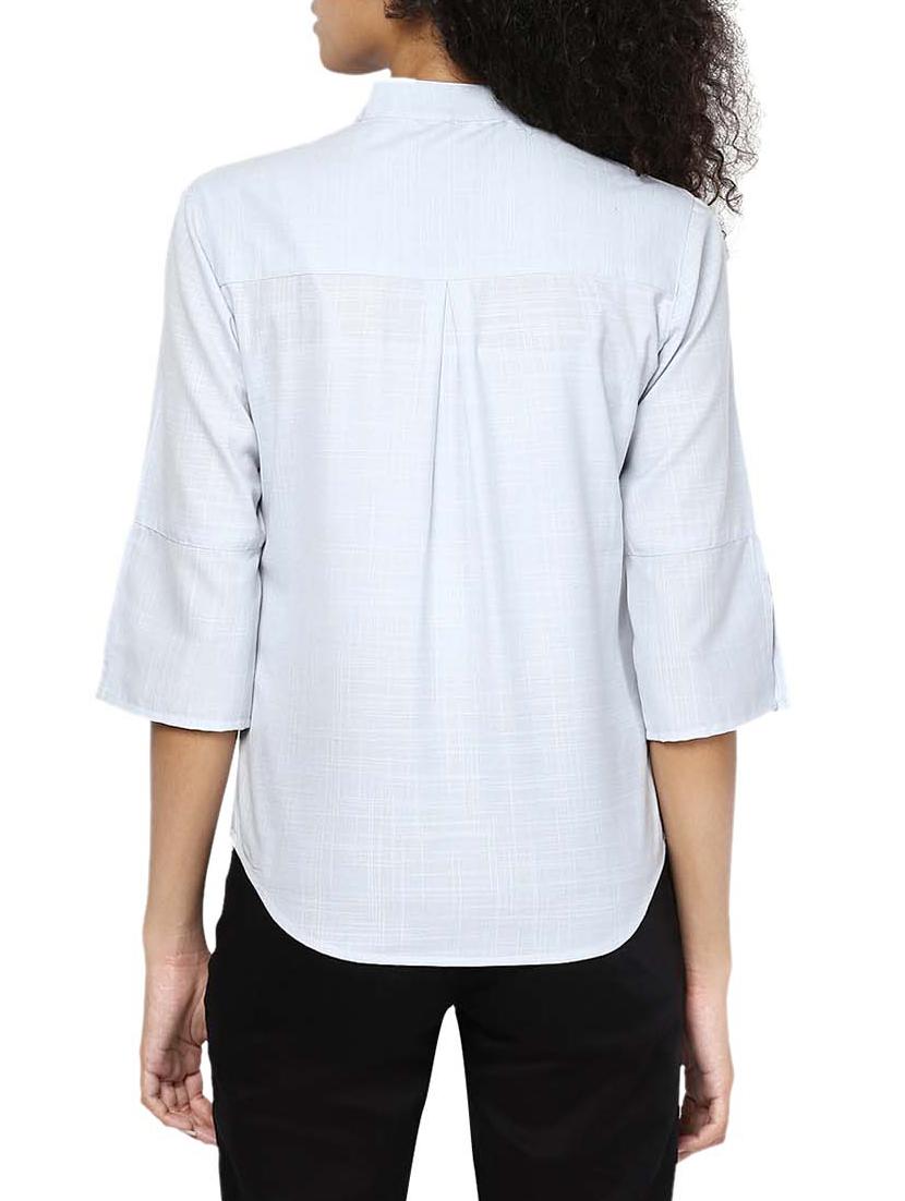 grey cotton regular shirt - 12837591 - Zoom Image - 3