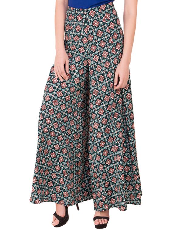 multicolored printed crepe palazzo - 12838465 - Zoom Image - 1