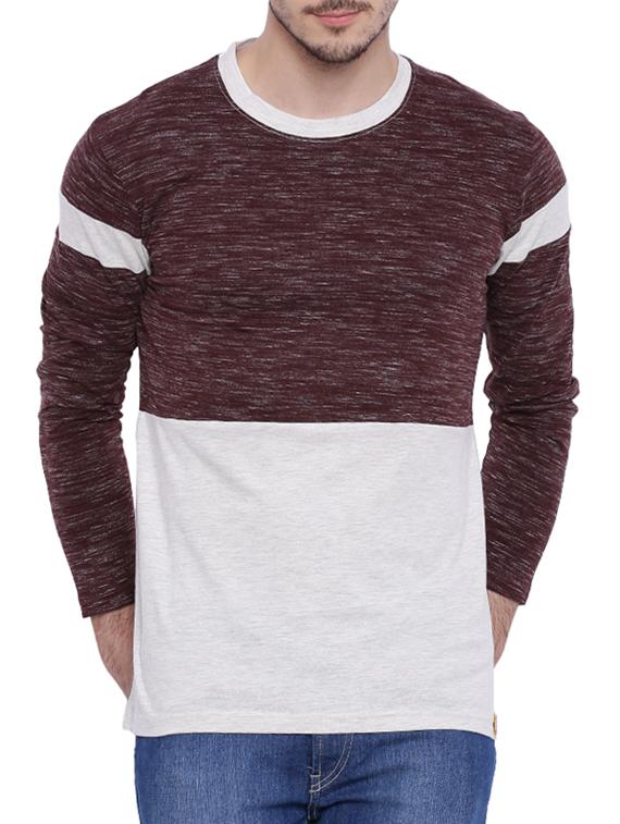 colour block cotton t-shirt - 12839325 - Zoom Image - 1