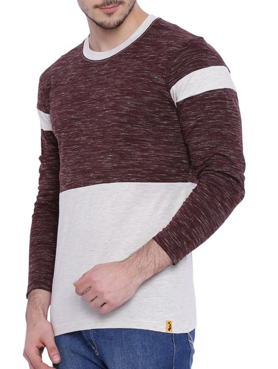 colour block cotton t-shirt - 12839325 - Zoom Image - 2